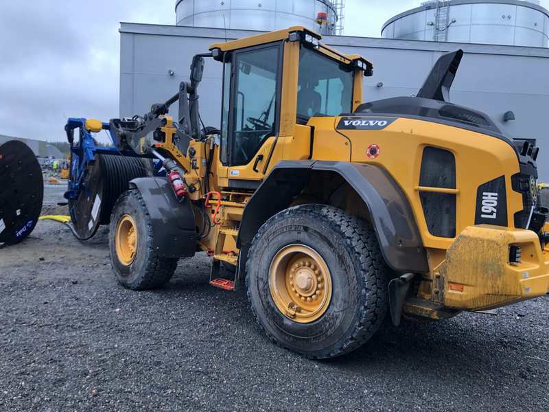 Yellow tractor.